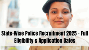 State-Wise Police Recruitment 2025 – Full Eligibility & Application Dates