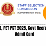 SSC GD, PET PST 2025, Govt Recruitment, Admit Card